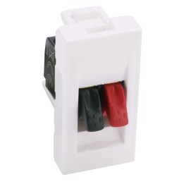 Legrand Mosaic - Prise haut-parleur - bornier 4mm² - 1 module - blanc - Réf : 078750