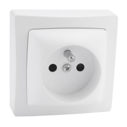 Legrand - Prise de courant 2P+T - Appareillage saillie complet - blanc - Réf: 08602
