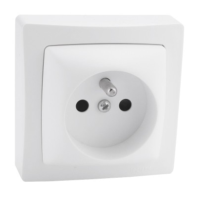 Legrand - Prise de courant 2P+T - Appareillage saillie complet - blanc - Réf: 08602
