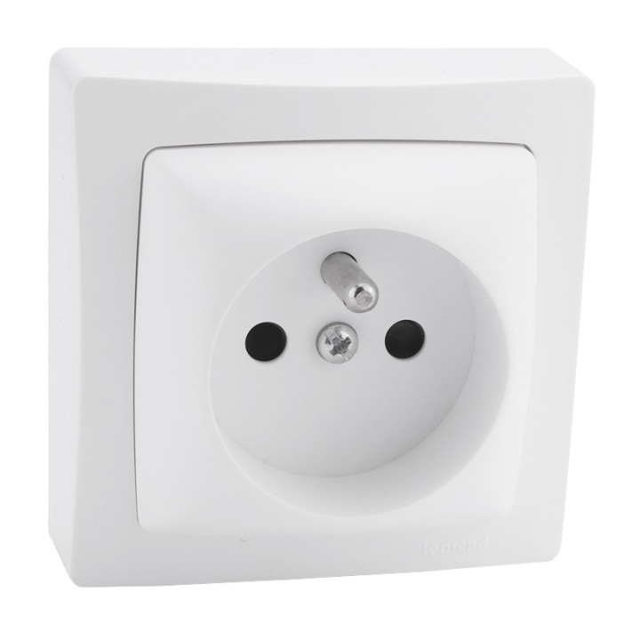 Legrand - Prise de courant 2P+T - Appareillage saillie complet - blanc - Réf: 08602