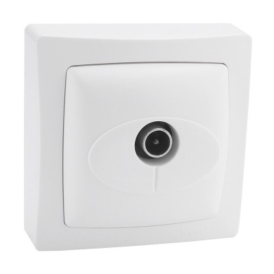 Legrand - Prise télévision simple mâle Appareillage saillie complet - blanc - Réf: 086040