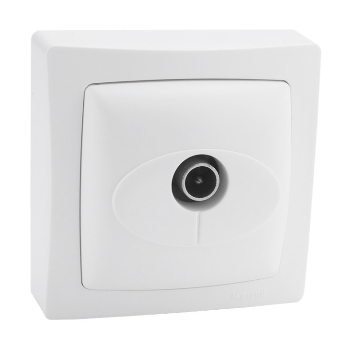 Legrand - Prise télévision simple mâle Appareillage saillie complet - blanc - Réf: 086040