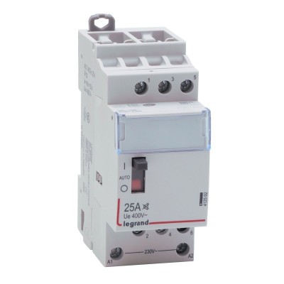 Legrand - Contacteur domestique silencieux - 230 V~ - 3P - 400 V~/25 A - 3F - Réf : 412502
