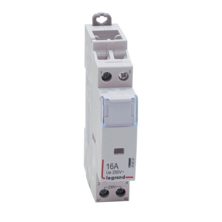 Legrand - Contacteur de puissance bobine 230 V~ - 2P - 250 V~ - 16 A - O + F - 1 module - Réf : 412521