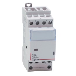 Legrand - Contacteur de puissance bobine 230 V~ - 4P - 400 V~ - 25 A - 4 O - 2 modules - Réf : 412536