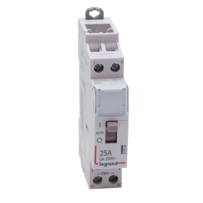 Legrand - Contacteur de puissance bobine 230 V~ - 2P - 250 V~ - 25 A - 2F - 1 module - Réf : 412544