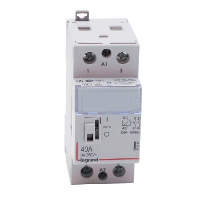 Legrand - Contacteur de puissance CX³ bobine 230V~ - 2P 250V~ - 40A - contact 2F - 2 modules - Réf : 412545