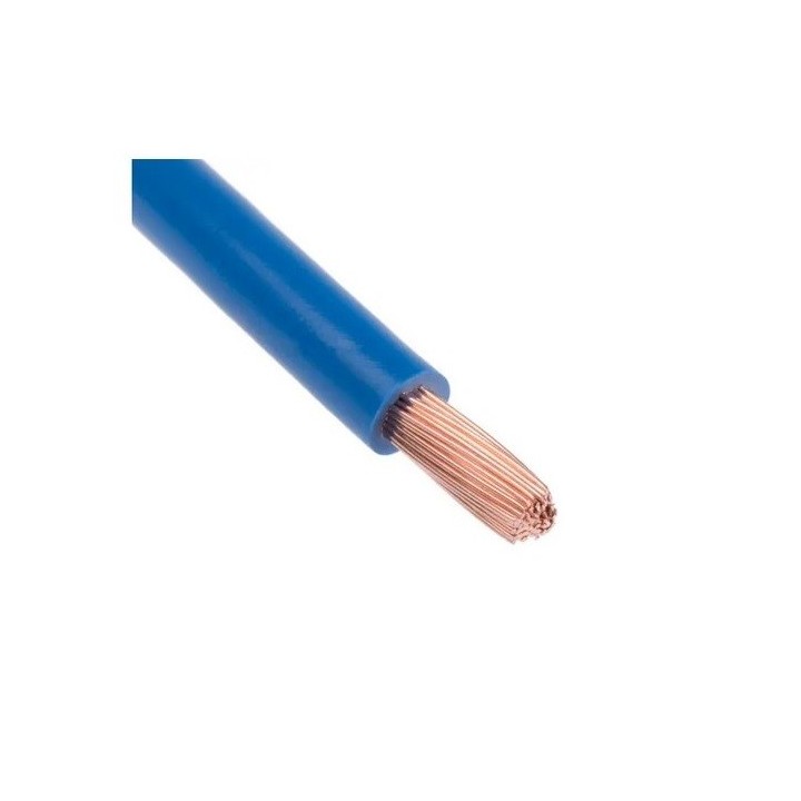 Fil H07 V-K (Souple) 1,5 mm² - Coupe au mètre - Bleu - Réf : 001501