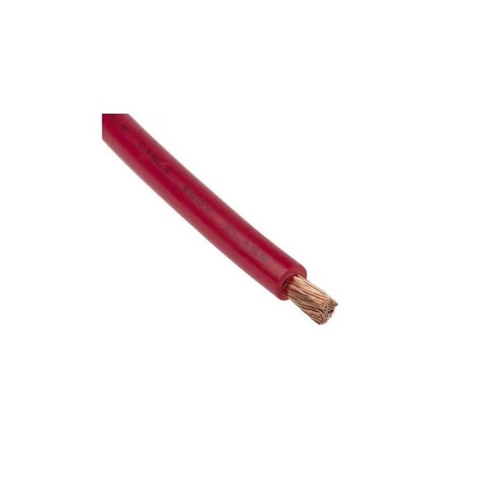 Fil H07 V-K (Souple) 2,5 mm² - Coupe au mètre - Rouge - Réf : 001622/1