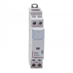 Legrand - Contacteur de puissance bobine 230 V~ - 2P - 250 V~ - 25 A - 2 O - 1 module - Réf : 412524