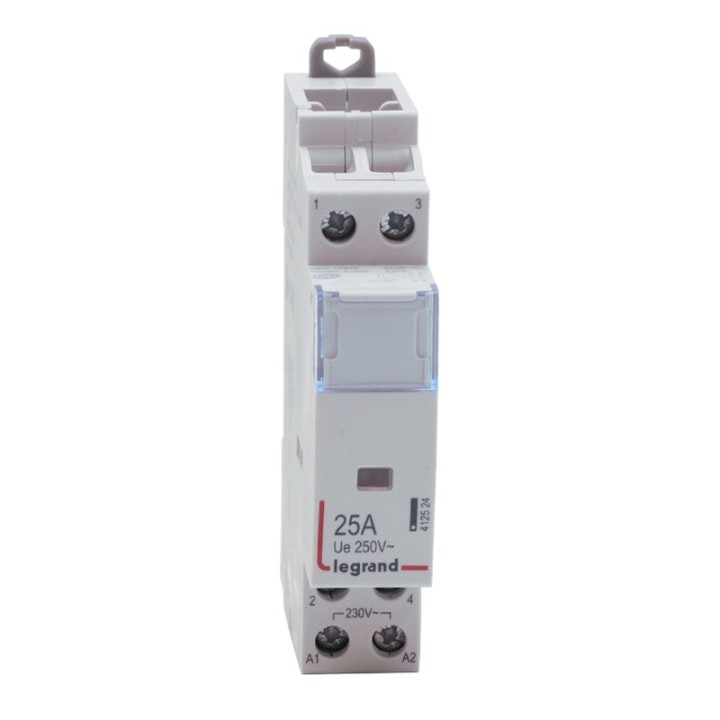 Legrand - Contacteur de puissance bobine 230 V~ - 2P - 250 V~ - 25 A - 2 O - 1 module - Réf : 412524