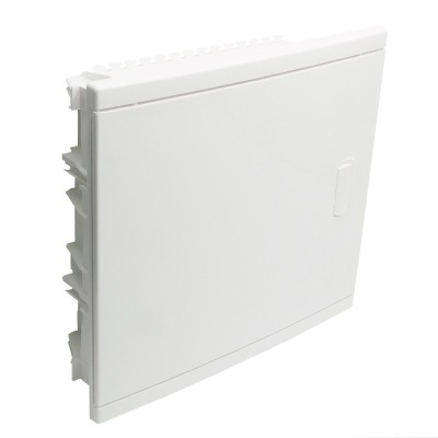 Legrand - Coffret encastré - porte isolante galbée - 1 rangée - 12+2 mod - blanc RAL 9010 - Réf: 001511