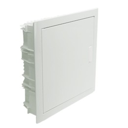 Legrand - Coffret encastré - porte métal extra plate - 1 rangée - 12+2 mod-blanc RAL 9010 - Réf : 001531
