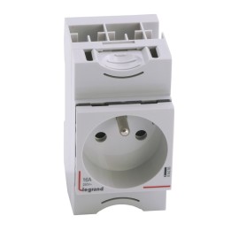 Legrand - Prise de courant - 10/16 A - 250 V~ - 2P+T - à éclips - Réf : 004280