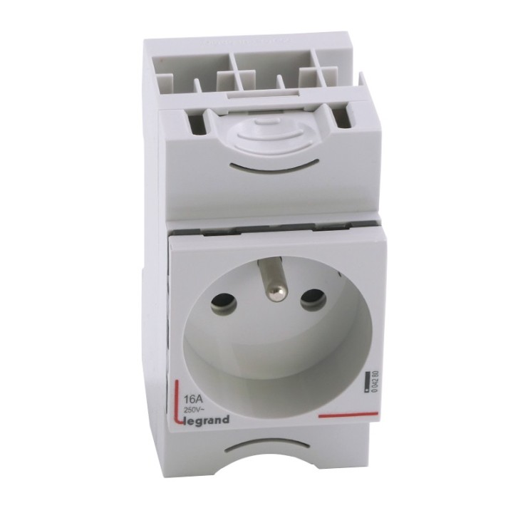 Legrand - Prise de courant - 10/16 A - 250 V~ - 2P+T - à éclips - Réf : 004280