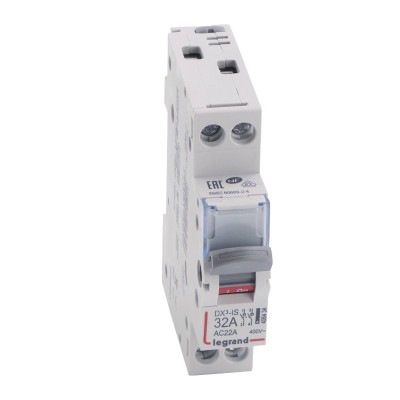 Legrand - Interrupteur-sectionneur DX³-IS - 2P 400 V~ - 32 A - 1 module - Réf : 406434