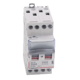 Legrand - Interrupteur-sectionneur DX³-IS - 4P 400 V~ - 20 A - 2 modules - Réf : 406477