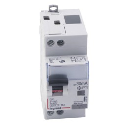 Legrand - Disjoncteur différentiel DX³4500 - vis/vis - U+N 230V~ - 20A typeAC 30mA - courbe C - 2 modules - Réf : 410706