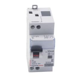 Legrand - Disjoncteur différentiel DX³4500 - vis/vis - U+N 230V~ - 40A typeAC 30mA - courbe C - 2 modules - Réf : 410709