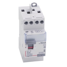Legrand - Inter diff DX³-ID - vis/vis - 2P - 230V~ - 40 A - type AC - 30mA - départ haut - 2M - Réf : 411611
