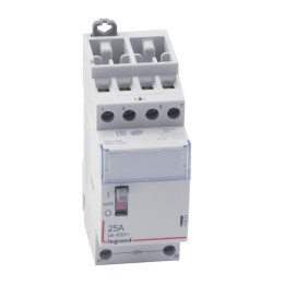 Legrand - Contacteur de puissance bobine 230 V~ - 4P - 250 V~ - 25 A - 4F - 2 modules - Réf : 412551