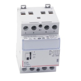 Legrand - Contacteur de puissance bobine 230 V~ - 4P - 250 V~ - 63 A - 4F - 3 modules - Réf : 412556