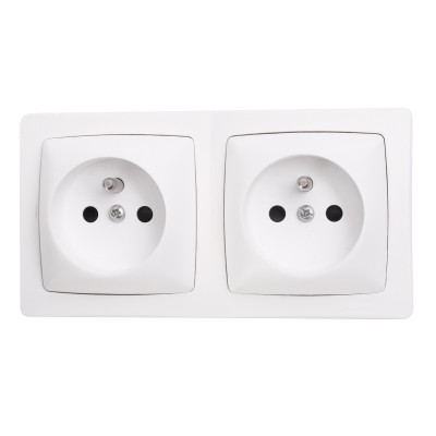 Legrand - Prise de courant 2x2P+T à bornes automatiques Appareillage saillie complet - blanc - Réf: 086076