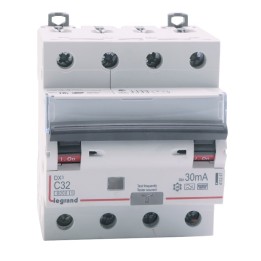 Legrand - Disjoncteur différentiel monobloc DX³6000 10kA à vis 4P 400V~ - 32A - typeF 30mA - Réf : 411247