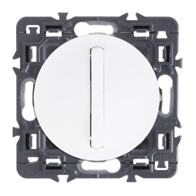 Legrand Céliane - Bouton poussoir doigt étroit - Ensemble Blanc à composer - Réf : ZB049