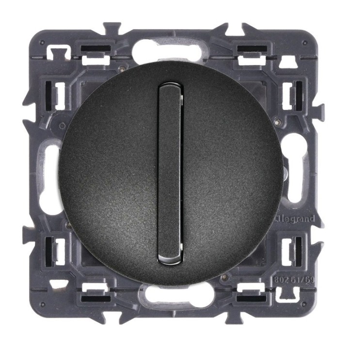 Legrand Céliane - Bouton poussoir doigt étroit - Ensemble Graphite à composer - Réf : ZG049