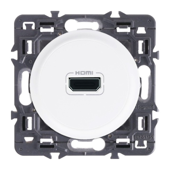 Legrand Céliane - Prise Céliane HDMI pré connectorisée - Ensemble Blanc à composer - réf : ZB053