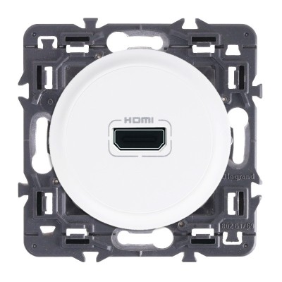 Legrand Céliane - Prise Céliane HDMI pré connectorisée - Ensemble Blanc à composer - réf : ZB053G