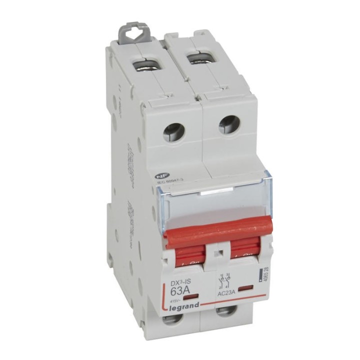 Legrand -  Interrupteur-sectionneur DX³-IS à déclenchement - 2P 400 V~ - 63 A - 2 modules - Réf: 406528