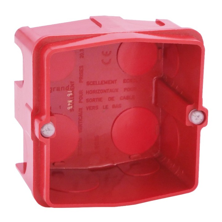 Legrand - Boîte Batibox - maçonnerie - pour prise 20 et 32 A - 1 poste - prof. 40 - Réf : 080184