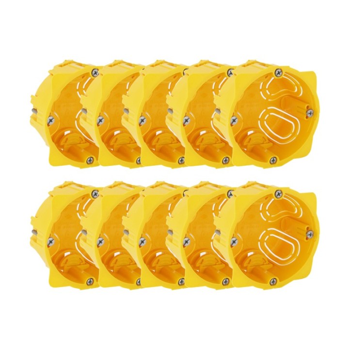 Legrand - Lot de 10 boîtes à encastrer 1 poste Batibox plaque de plâtre - Réf : 200186