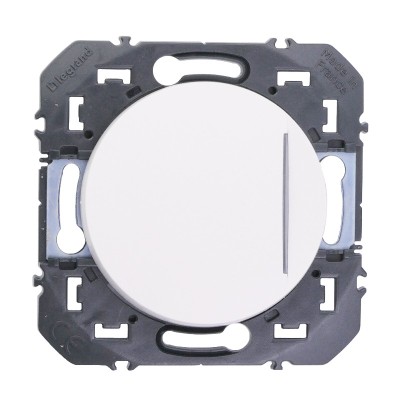 Legrand - Interrupteur ou va-et-vient avec voyant témoin dooxie 10AX 250V~ finition blanc - Réf : 095203