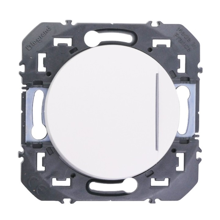 Legrand - Interrupteur ou va-et-vient avec voyant témoin dooxie 10AX 250V~ finition blanc - Réf : 095203