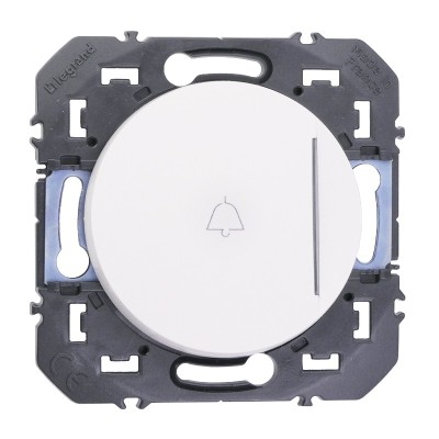 Legrand - Poussoir simple avec voyant lumineux et marquage sonnette dooxie 6A 250V~ finition blanc - Réf : 600018
