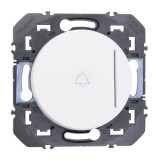 Legrand - Poussoir simple avec voyant lumineux et marquage sonnette dooxie 6A 250V~ finition blanc - Réf : 600018