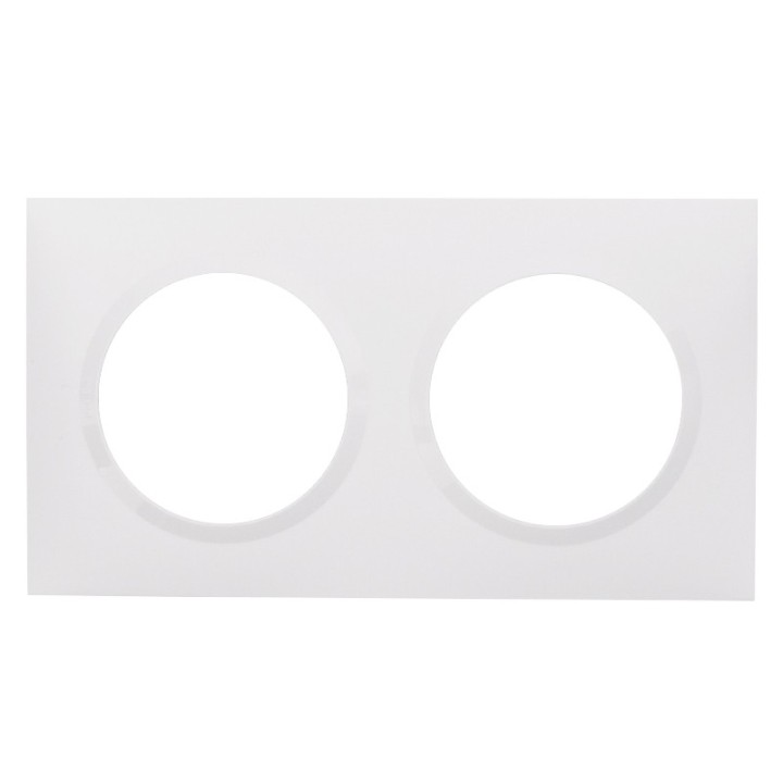 Legrand - Plaque carrée dooxie 2 postes finition blanc - Réf : 600902
