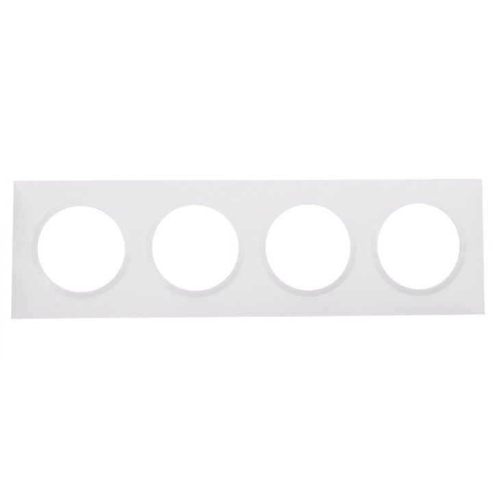Legrand - Plaque carrée dooxie 4 postes finition blanc - Réf : 600904