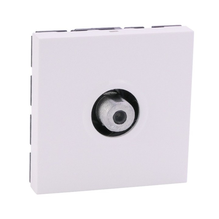 Legrand - Prise TV type "F" à visser Mosaic - Blanc - 2 modules - Réf : 099623