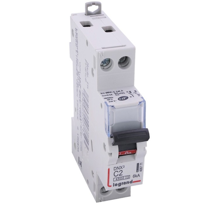 Legrand - Disjoncteur Phase + Neutre - 2 A - bornes à vis - 1 module - Réf : 092820