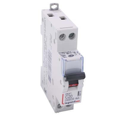 Legrand - Disjoncteur Phase + Neutre - 20 A - bornes à vis - 1 module  - Réf : 092823