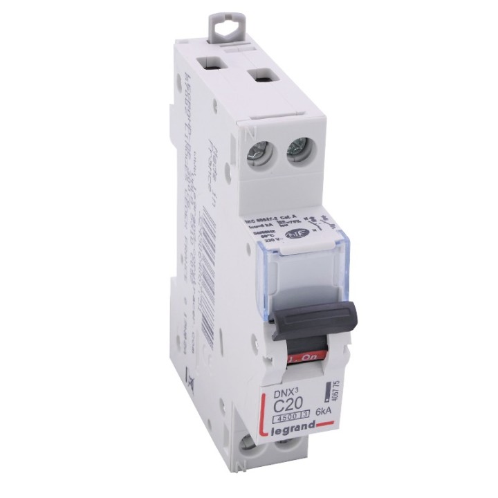 Legrand - Disjoncteur Phase + Neutre - 20 A - bornes à vis - 1 module  - Réf : 092823