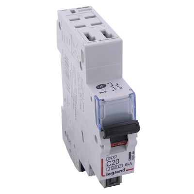 Legrand - Disjoncteur Phase + Neutre - 20 A - bornes automatiques - 1 module - Réf : 092894