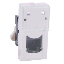 Prise RJ45 catégorie5e UTP Mosaic 1 module - blanc - Réf : 076551