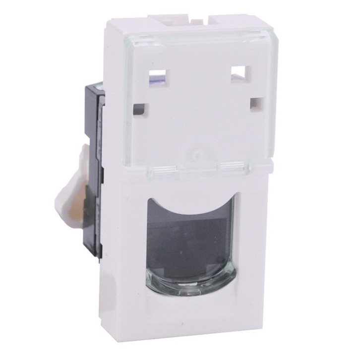 Prise RJ45 catégorie5e UTP Mosaic 1 module - blanc - Réf : 076551