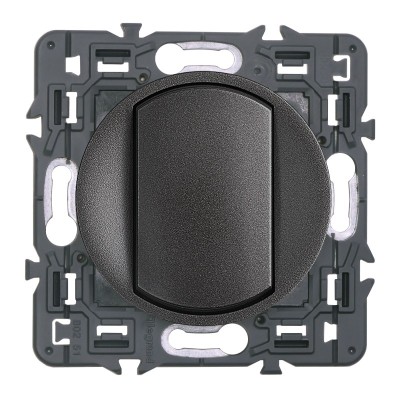 Legrand - Bouton Poussoir 6A - Ensemble Graphite à composer - Réf : 099531