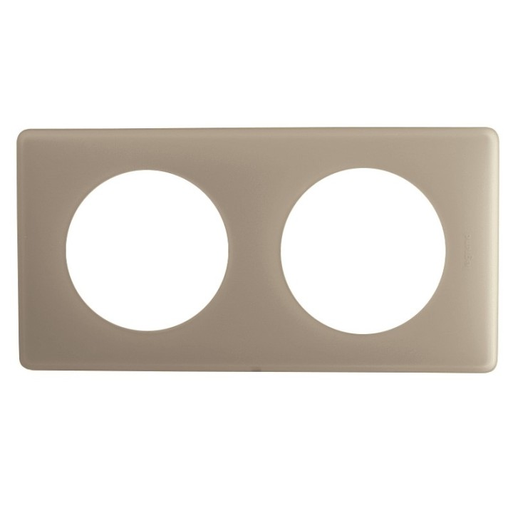 Legrand - Plaque Céliane - Poudré - 2 postes - Grès - Réf : 066722